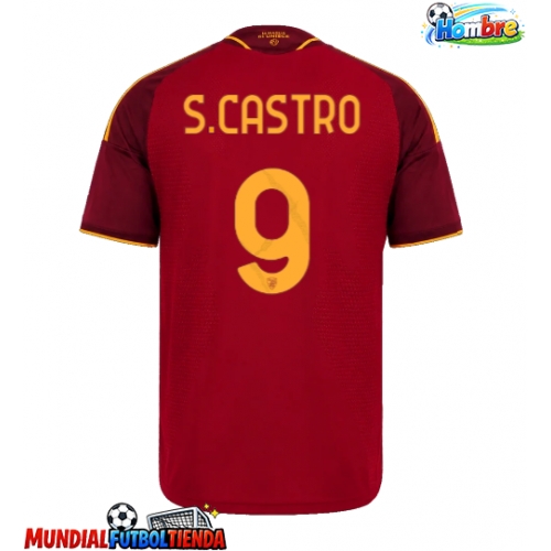 Camiseta AS Roma Santiago Castro #9 Primera Equipación Replica 2026-27 mangas cortas